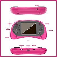 Vista 5 de Handheld Games for Kids -16 Bit Retro Video Game with 220 HD Electronic Games - 2.5'' IPS Portable Travel Game Gifts for Boys Girls Ages 4-12