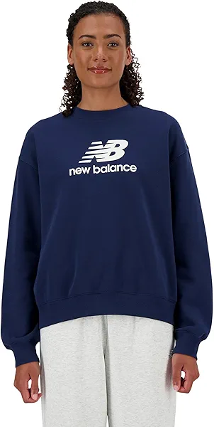 New Balance womens Sport Essentials French Terry Logo Crew