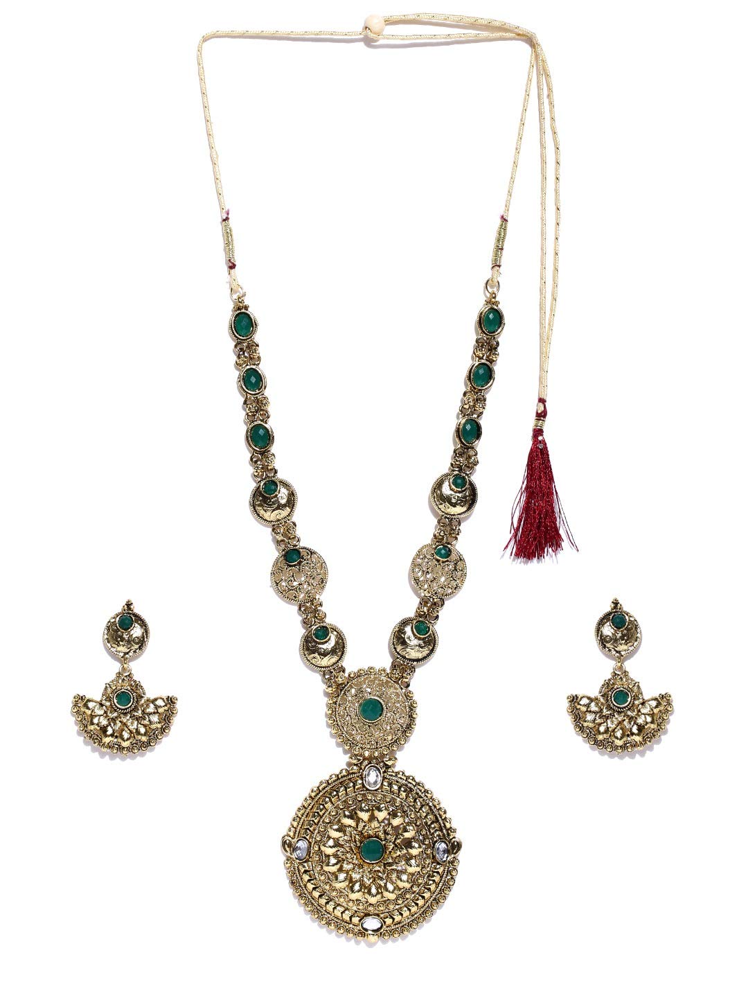 ZAVERI PEARLS Rajasthani Royal Necklace Set For Women - ZPFK1989 (B00VEEVDN4) Amazon Price History, Amazon Price Tracker