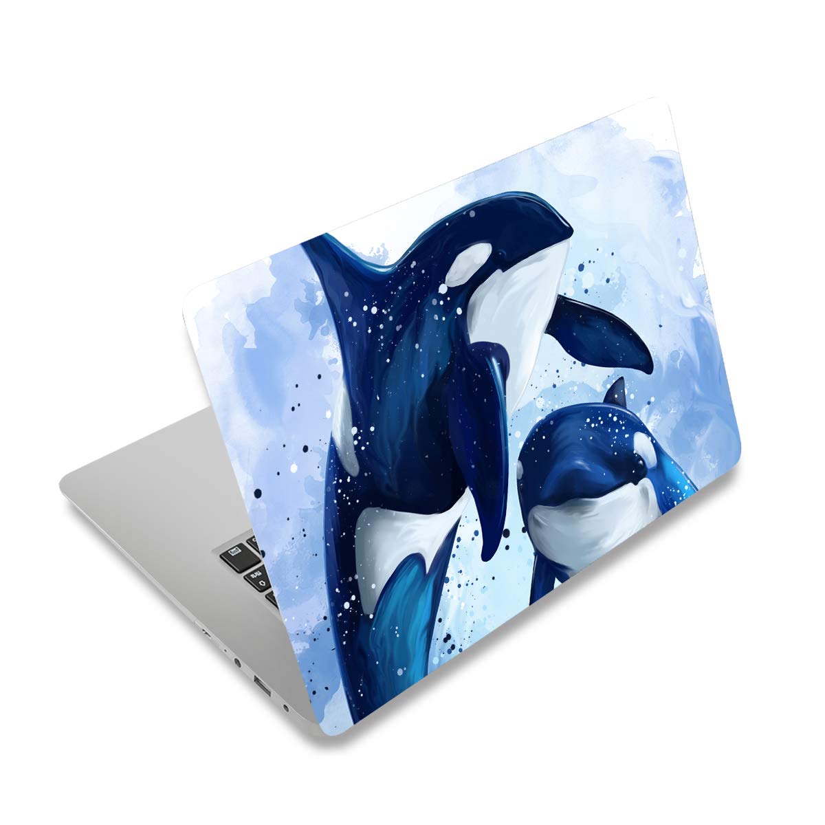 Autocollant vinyle imperméable pour ordinateur portable baleine