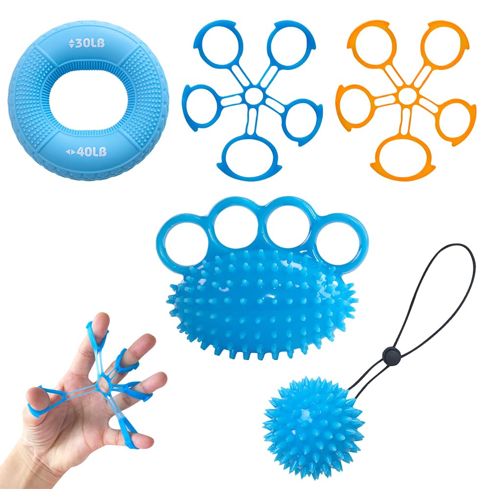 Balle reeducation Main en Silice, Anneaux de préhension et Bandes des Doigts Bonne ténacité, Exercices avec 3 degrés de résistance, renforcer Doigts, Poignets,vert. bleu, orange Balle reeducation Main en Silice, Anneaux de préhension et Bandes des Doigts Bonne ténacité, Exercices avec 3 degrés de résistance, renforcer Doigts, Poignets,vert. bleu, orange