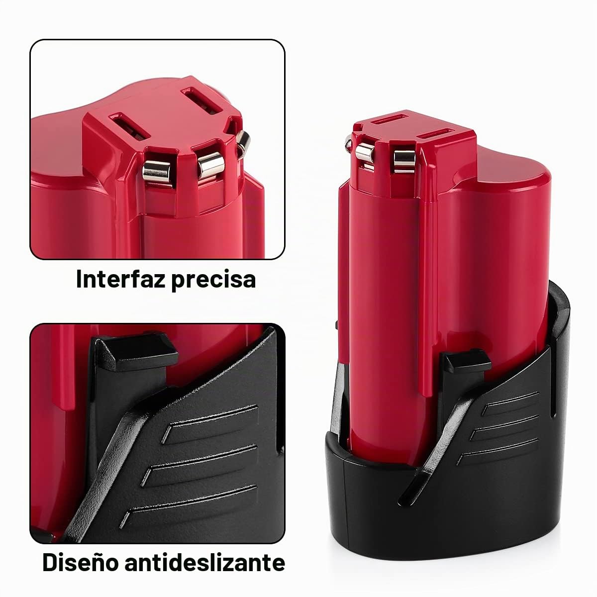 【2 Piezas】 Batería de 12V 3.5Ah para Herramientas de batería para Milwaukee 48-11-2411 48-11-2420 48-11-2401 48-11-2402 para Milwaukee 12V