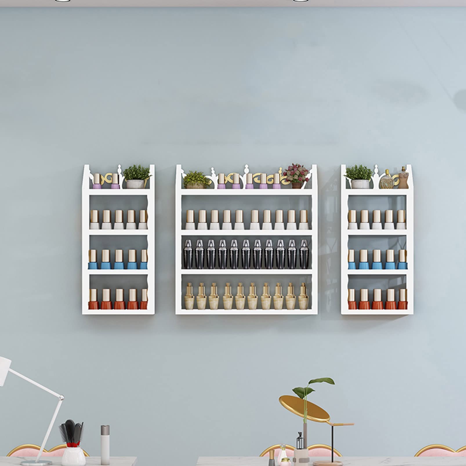 Kalolary 6 Pièces Présentoir De Vernis à Ongles Multifonctionnel Présentoir Triangulaire 5