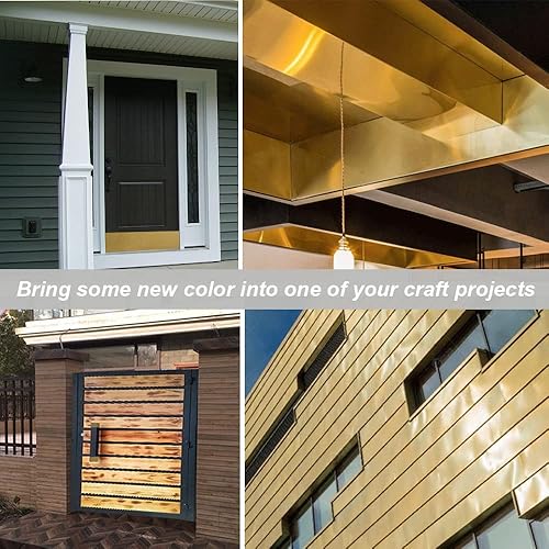 Miniatura 5 de Feelers Rollo de lámina de latón de metal de cobre, calibre 32 x 0.4 x 40 pulgadas, placa de latón de alta dureza, tira de latón de corte libre en