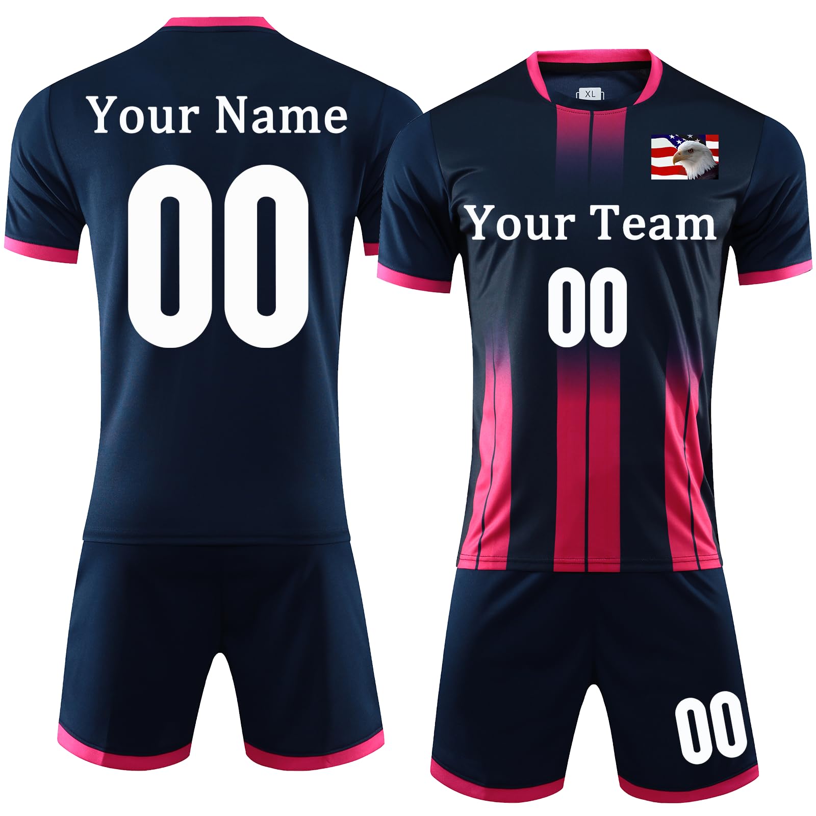 Custom Soccer Jersey Sports Team Training Soccer Uniforms Personalized Name Number Logo Soccer Jerseys for Kids Youth Men