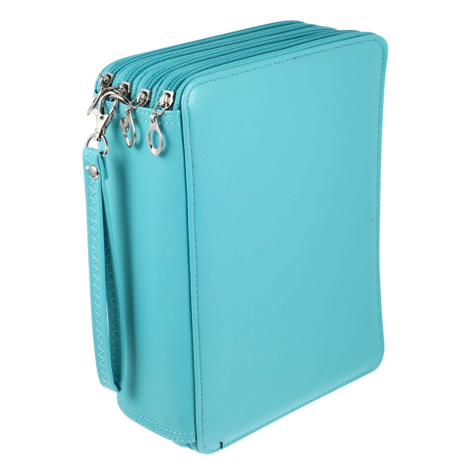 Tofficu Estuche de Dibujo de Gran Capacidad 184 Orificios y PU Azul