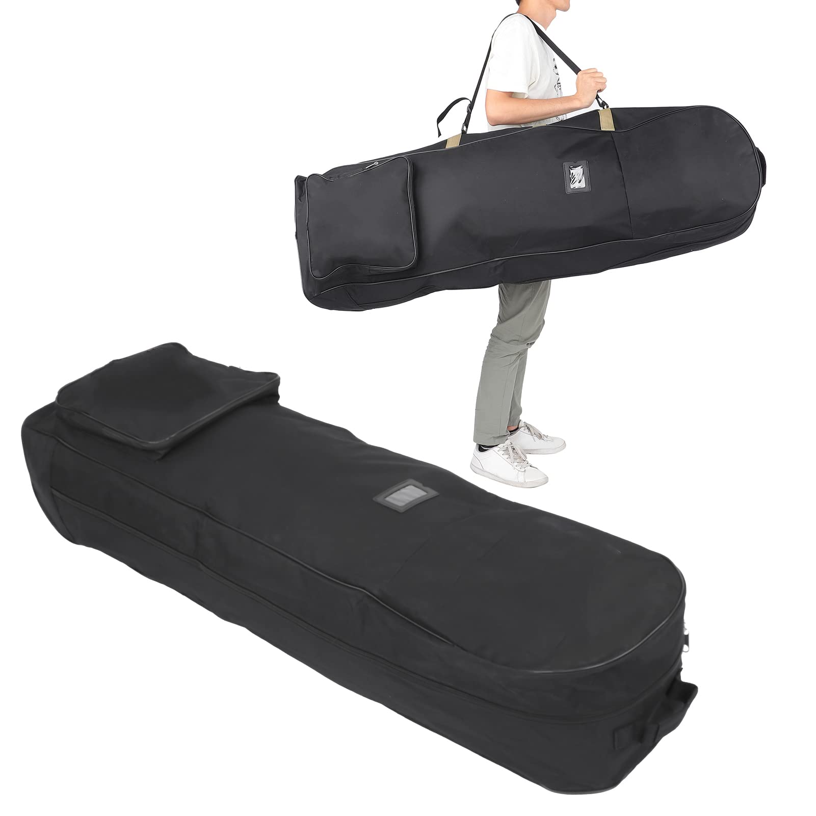 600D Heavy Duty Travel Bag with Wheels, Waterproof Foldable Universal Size for Airlines