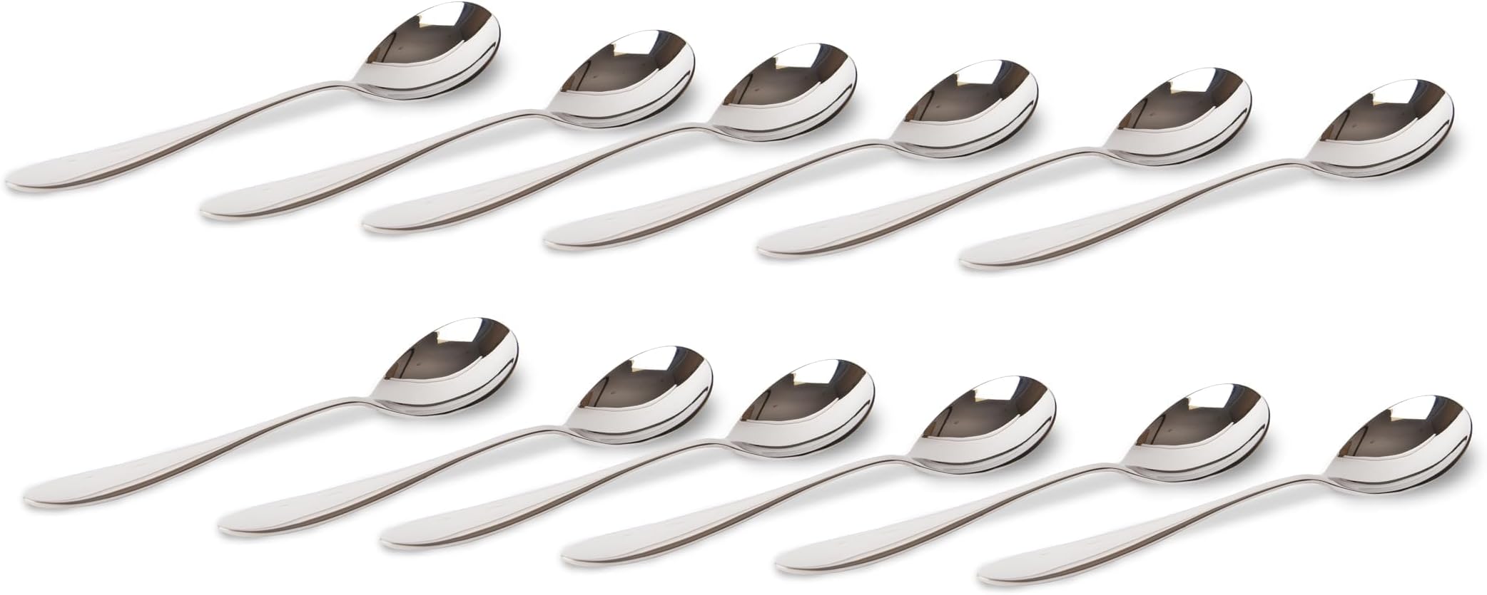 ARTTDINOX Arc Stainless Steel Soup Spoon Set of 12 | Premium Tableware | Dishwasher Safe | Modern Elegance | Serveware & Tableware