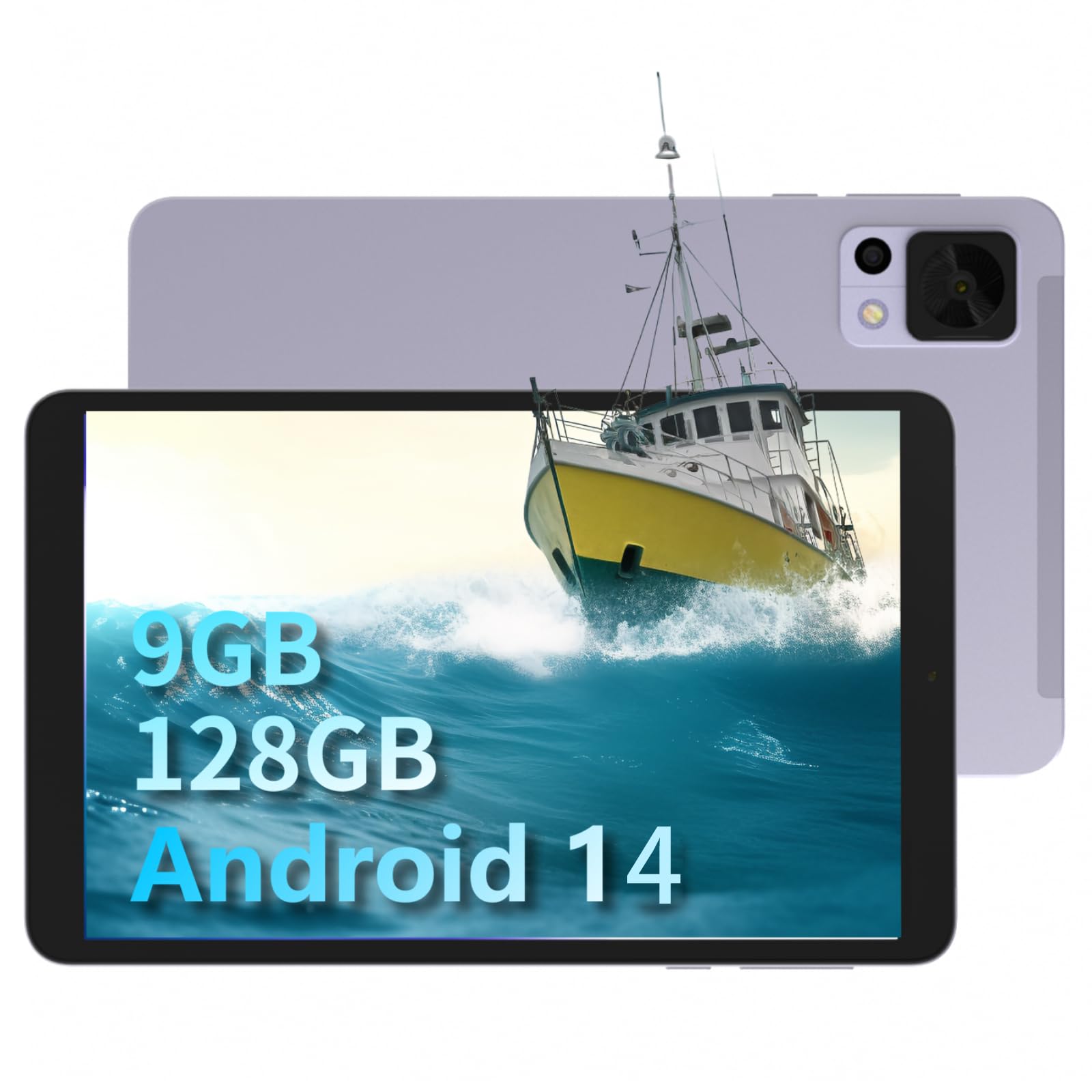 T20MINI Tablet z systemem Android 14, tablet dotykowy 8,4 cala z kartą SIM 4G, 9 (4+5) GB + 128 GB (TF 1TB), tablety Octa Core, FHD 1920x 1200, aparat 13MP, bateria Widevine L1 5060mAh,
