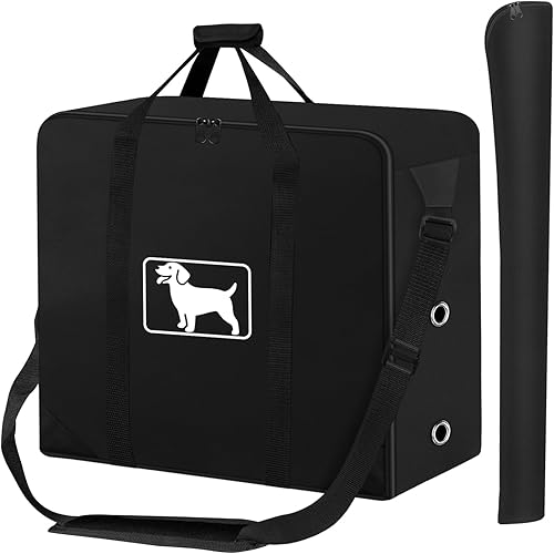 Bolsa de almacenamiento para corralitos para perros, se adapta a 40 pulgadas de alto, 8 paneles y 9 estacas, bolsa de viaje para valla de perro para