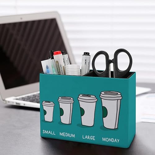 Miniatura 5 de Niapessel Soporte para lápices para escritorio, divertido diseño de taza de café, soporte para bolígrafos, organizador de escritorio, organizador de