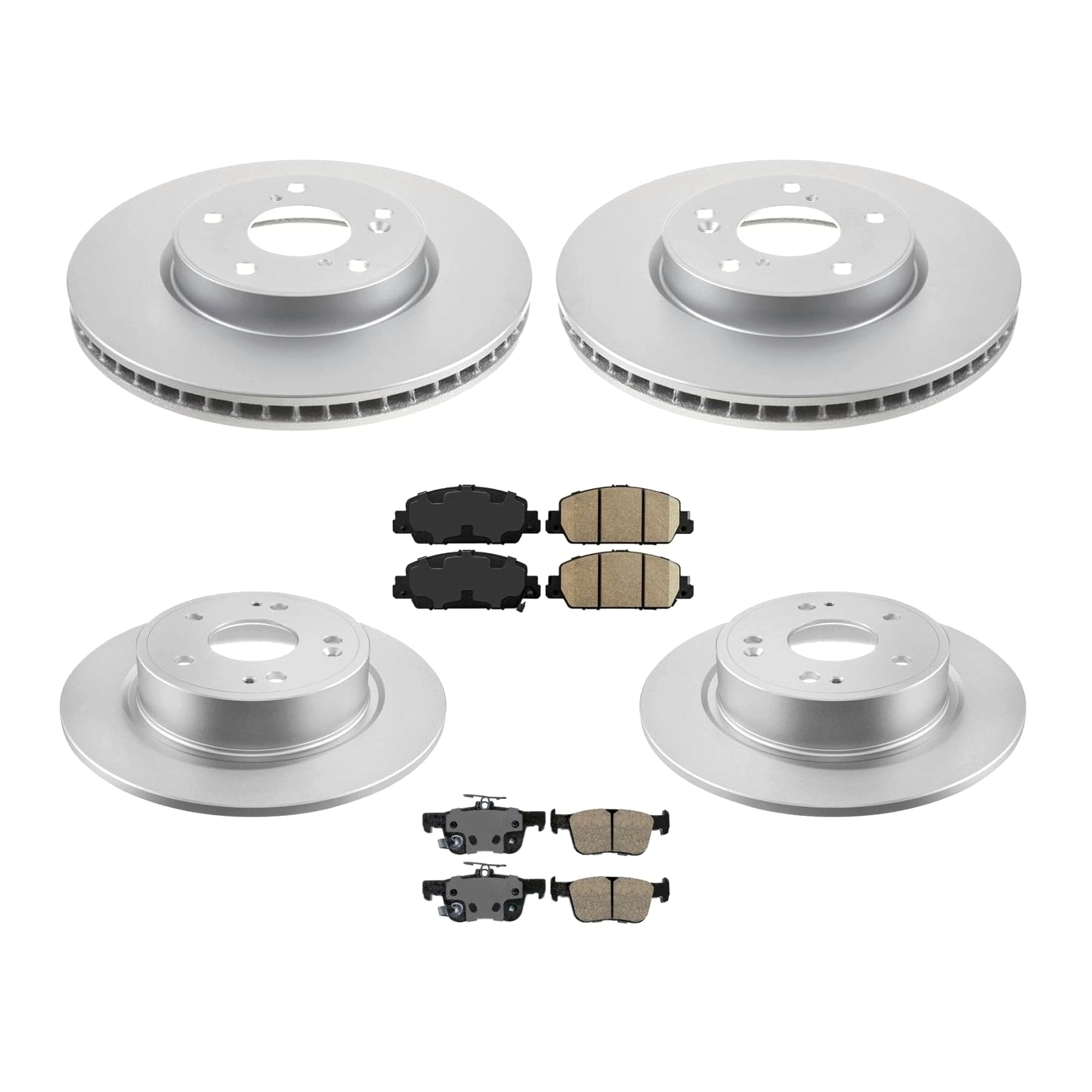 Front & Rear for Accor for HR- Coated Rotors & Brake Pads Ceramic Steel 293 mm -Rotor Outside Diameter 45022T2GA01 572652 206922 43022TVAA03 45022T2GA00 STC1654 45022T3VA00