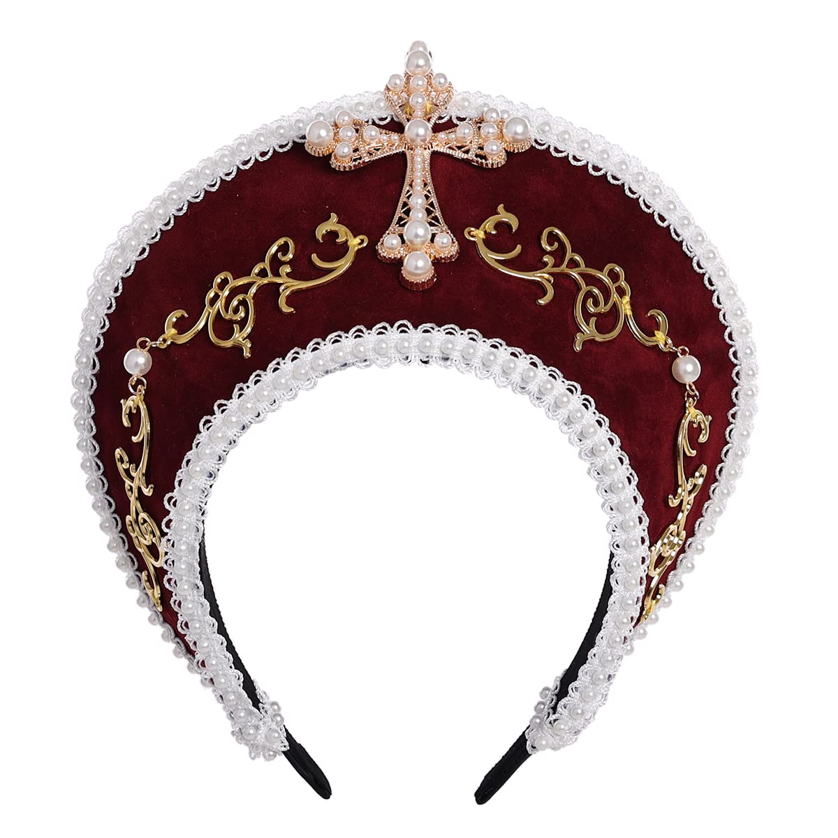 GRACEARTAnne Boleyn Hat Headpiece Elizabethan Headwear Tudor Coronet Hood Hat