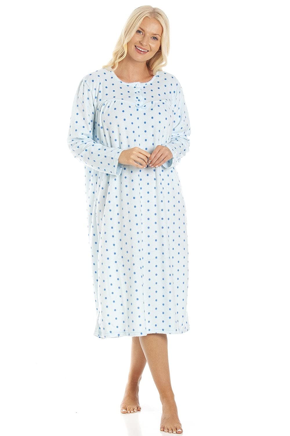 Camille Women's   Blue Polka Dot Nightdress in Size 10/12, BrandAlley