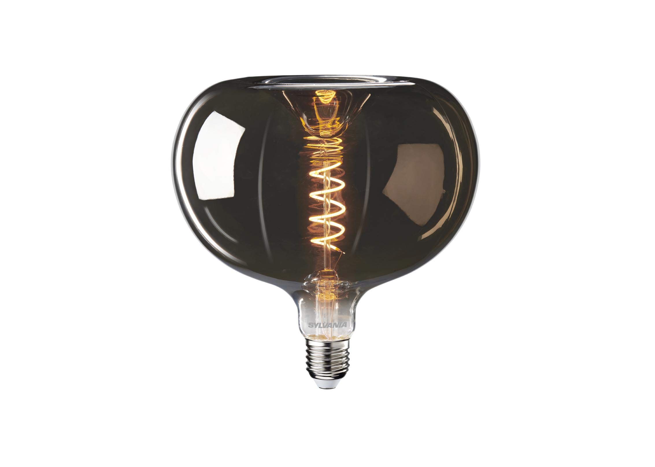 SYLVANIA Bombilla LED, casquillo E27, 4,5 W, 150 lúmenes, aprox. 46 W, luz de vela (2000 K), 12000 h, forma de globo, 190 mm de diámetro, 184 mm de longitud, 1 unidad