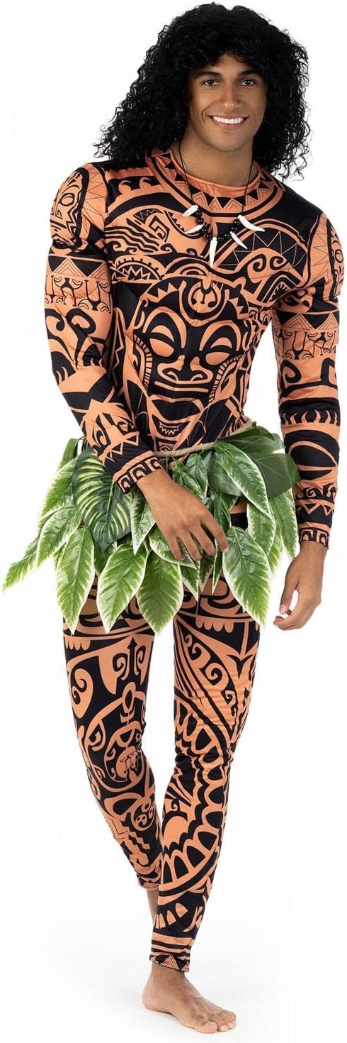Polynesian Costume Adult Men, Hawaiian Fancy Dress, Halloween Costumes Men, Fancy Dress for Adults