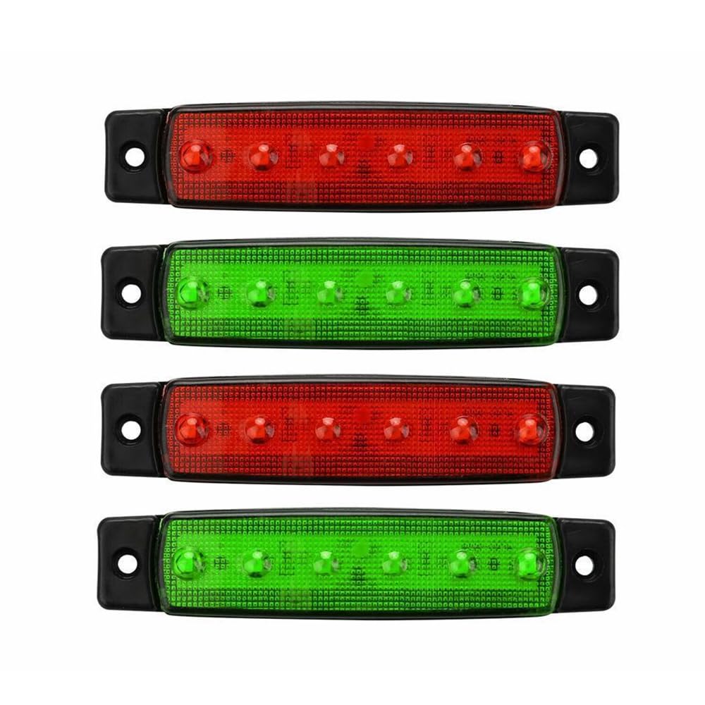 Hsthe Sea 4 pcs Led Long Strip Side Lights Waterproof Boat Navigation Port And Starboard Lights Car Truck Side Lamps Car Lights Accessories