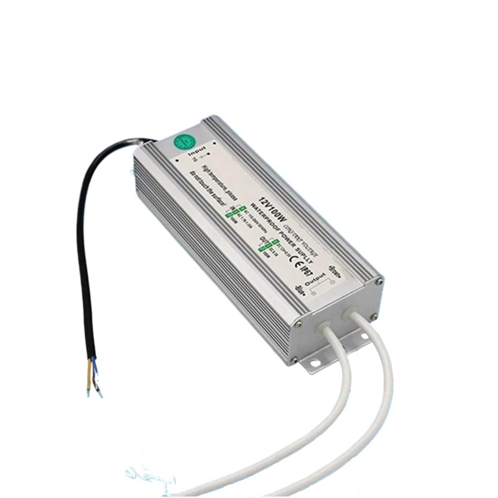 Transformador LED DC12V for iluminación de piscinas, iluminación exterior enterrada en césped, iluminación subacuática for plantas(12V 30W,DC24V)