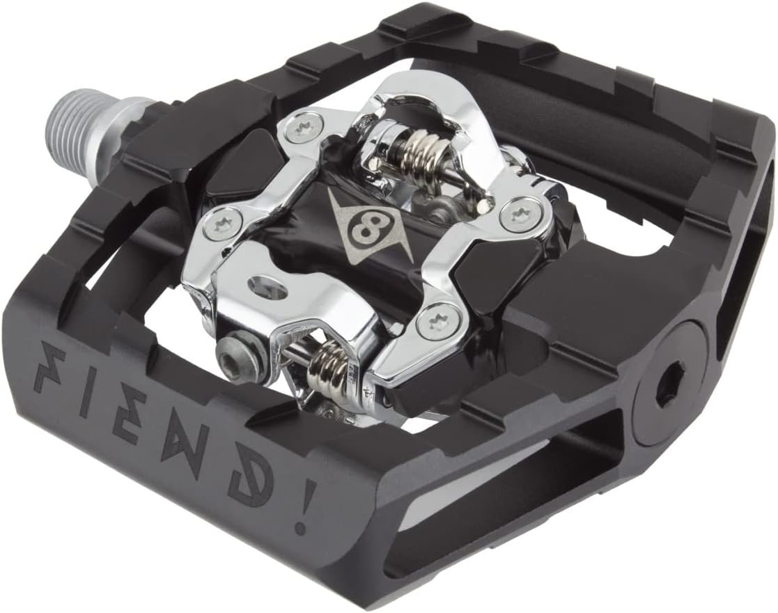Origin8 Pedals Fiend MTB Am Dbl Clpls 9/16 Bk/Sl - SC-MD129