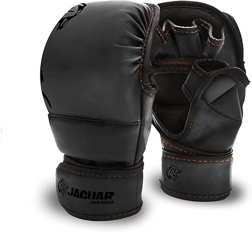 Miniatura 4 de Jaguar PRO Series - Guantes de tiro de combate MMA para boxeo, MMA Muay Thai, entrenamiento y trabajo en bolsa Rojo -,Negro