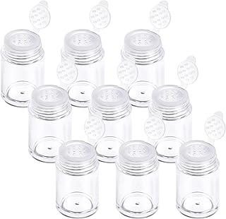 10 tarros de plástico suelto para polvo, bote...