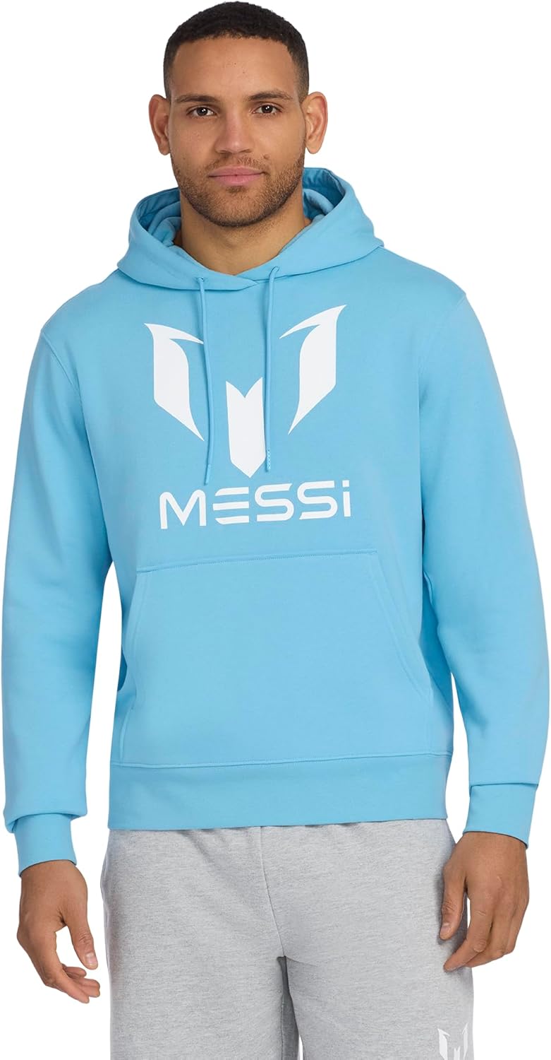 Messi mens Essential Wingstar Hoodie, Pullover Sweatshirt With Drawstring, Comfortable Fit