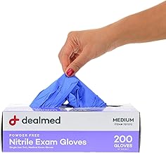 Dealmed Nitrile Medical Grade Exam Gloves, Disposable, Latex-Free, Medium (200 ct.)