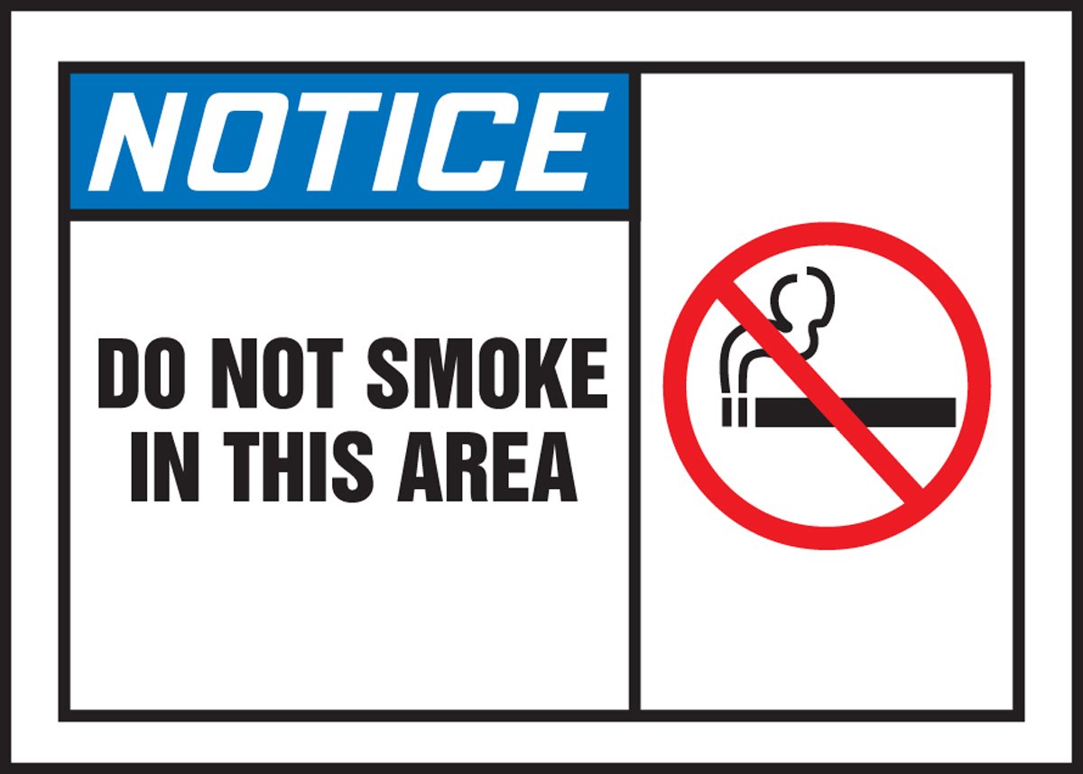 Adhésif DO NOT Smoke en Vinyle Résistant pour Signalétique Intérieure