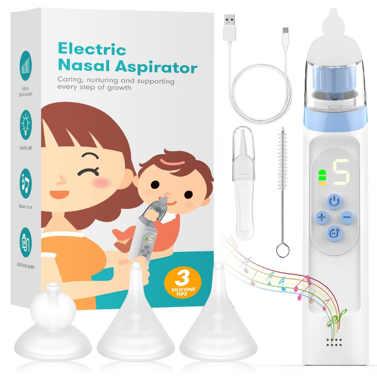 Ventouse De Morve Aspirateur Nasal électrique Pour Bébé Nez Cleaner Snot Sucker Machine D
