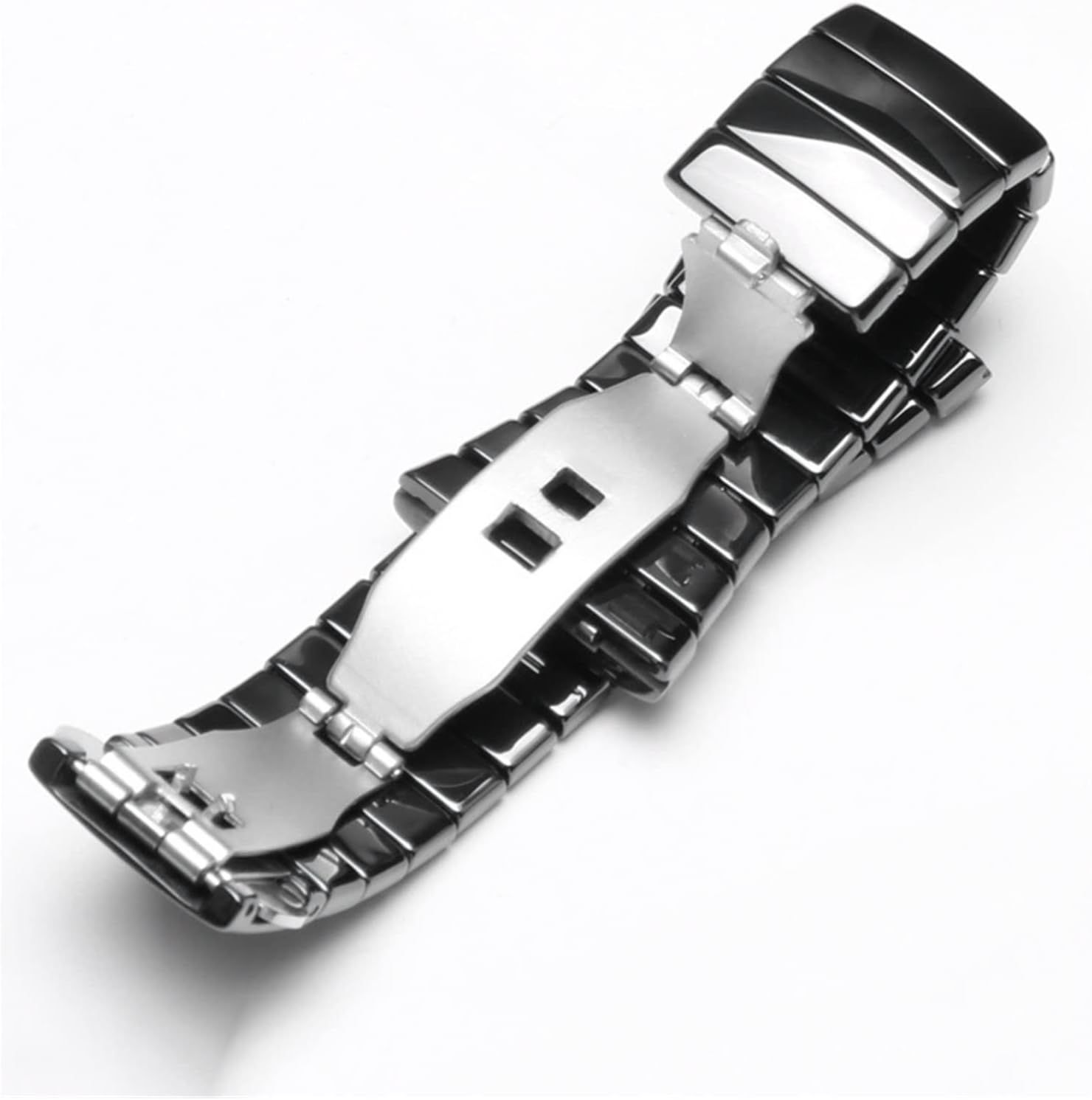 MJMT06 Ceramic Strap 17mm 26mm 29mm Black Bracelet Replacement Strap Compatible with Sintra Series Female's and Male's Watch Chain
