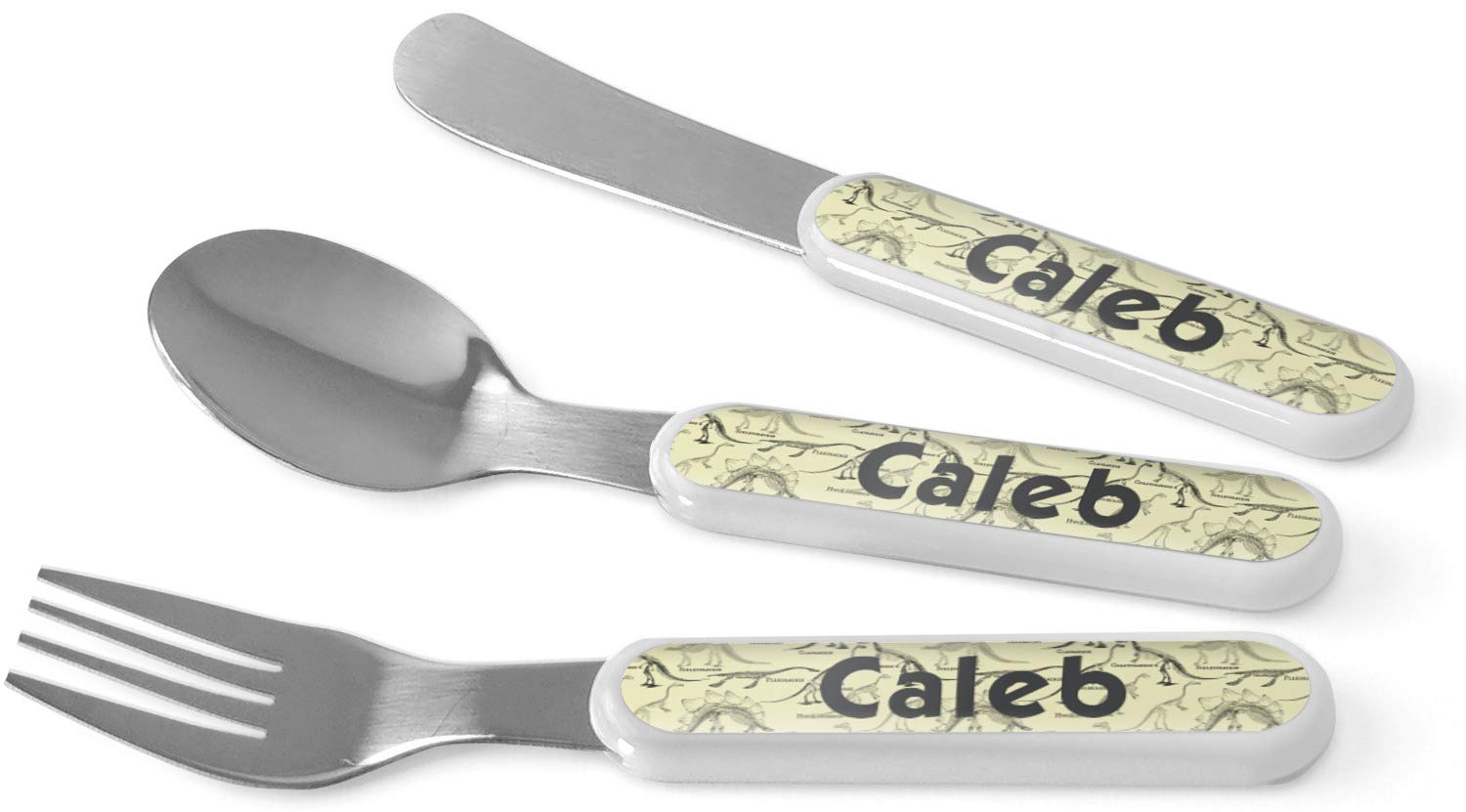 Personalized Dinosaur Skeletons Kid's Flatware
