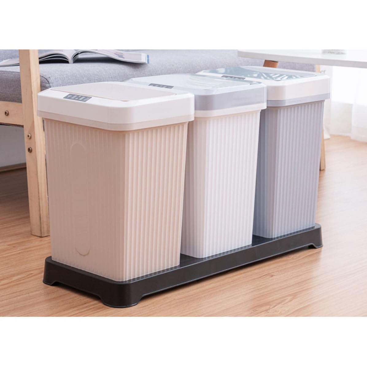 Ciieeo Bote de Basura Inteligente con Sensor, 16l, Plástico, USB