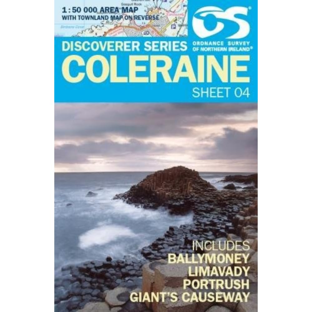 Coleraine Map | Ballymoney, Limavady, Portrush & Giant’s Causeway | Ordnance Survey of Northern Ireland | OSNI Discoverer Series 4 | Northern Ireland | Walks | Hiking | Maps | Adventure
