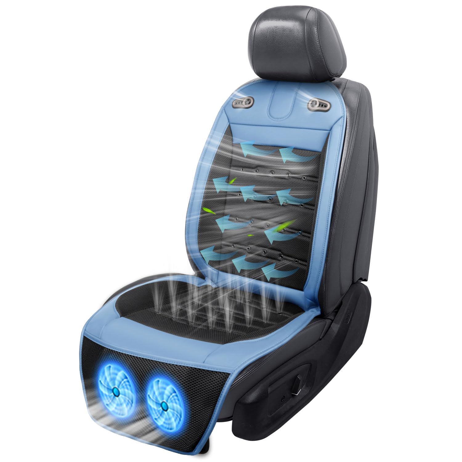 新品未開封 クールシート 車 【DC12V/24V対応】 シート 2枚大型ファン Amazon.co.jp: Cakoey クールシート 車 シートクーラー【2026新登場 2