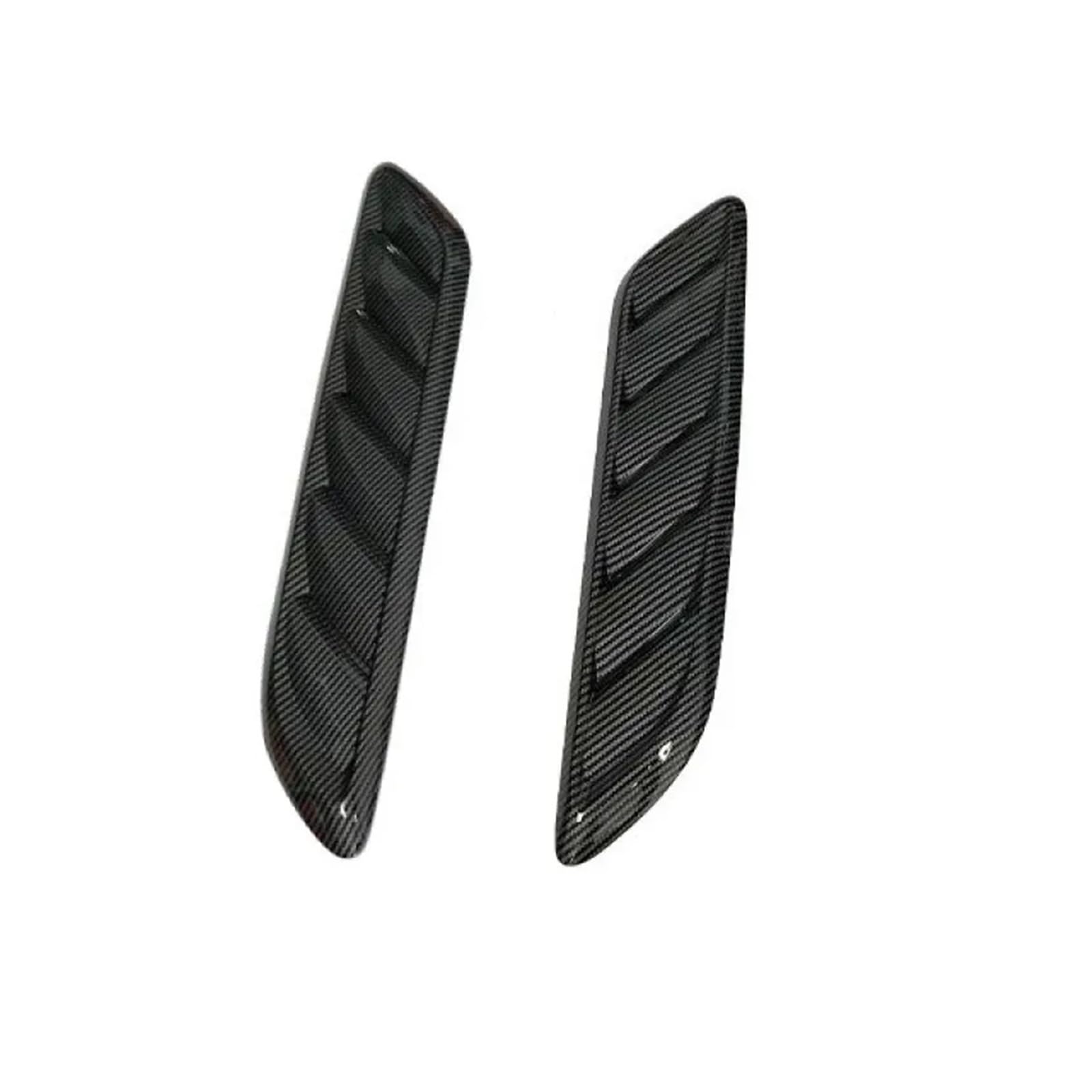 Bonnet Moulding 2Pcs Car Universal Hood ABS Cooling Vents Body Sticker Modification Exterior Trim Accessories(Carbon)