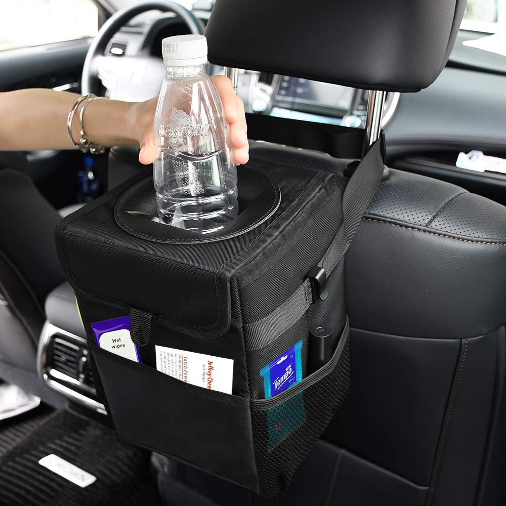 Pattumiera Per Auto Cestino Auto Pieghevole ELZO Con Coperchio