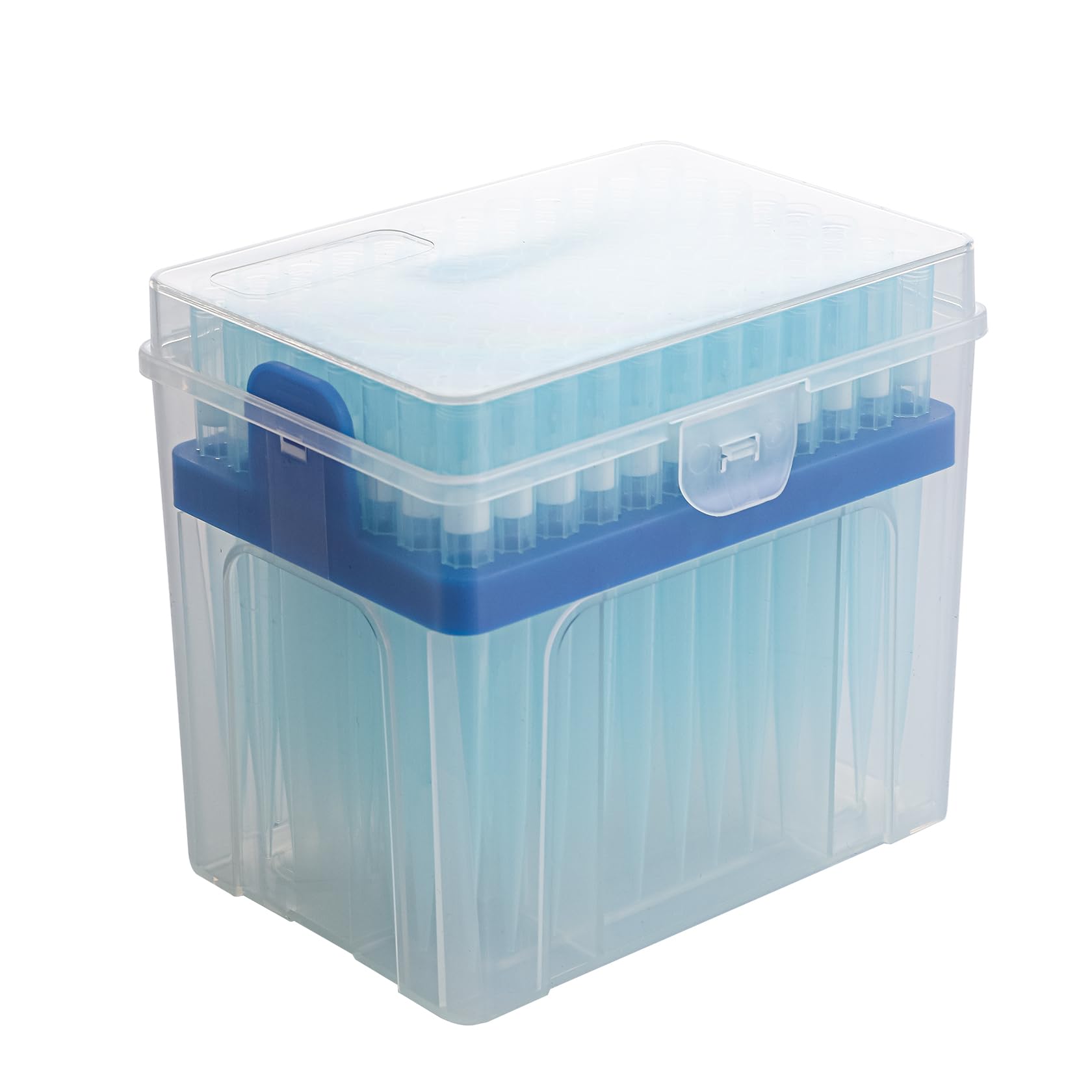 4E's USA 1250µL Pipette Tip - Universal Tips, RNase/DNase Free, Pyrogen Safe, Sterile Blue Pipette Tip with Filter, 96 Tips Racked
