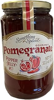 Something Special Gourmet Pomegranate Pepper Jelly 32.5 OZ, Sweet & Spicy Free of preservatives, No fat & trans fats, Gluten & Nut free PACK OF 1