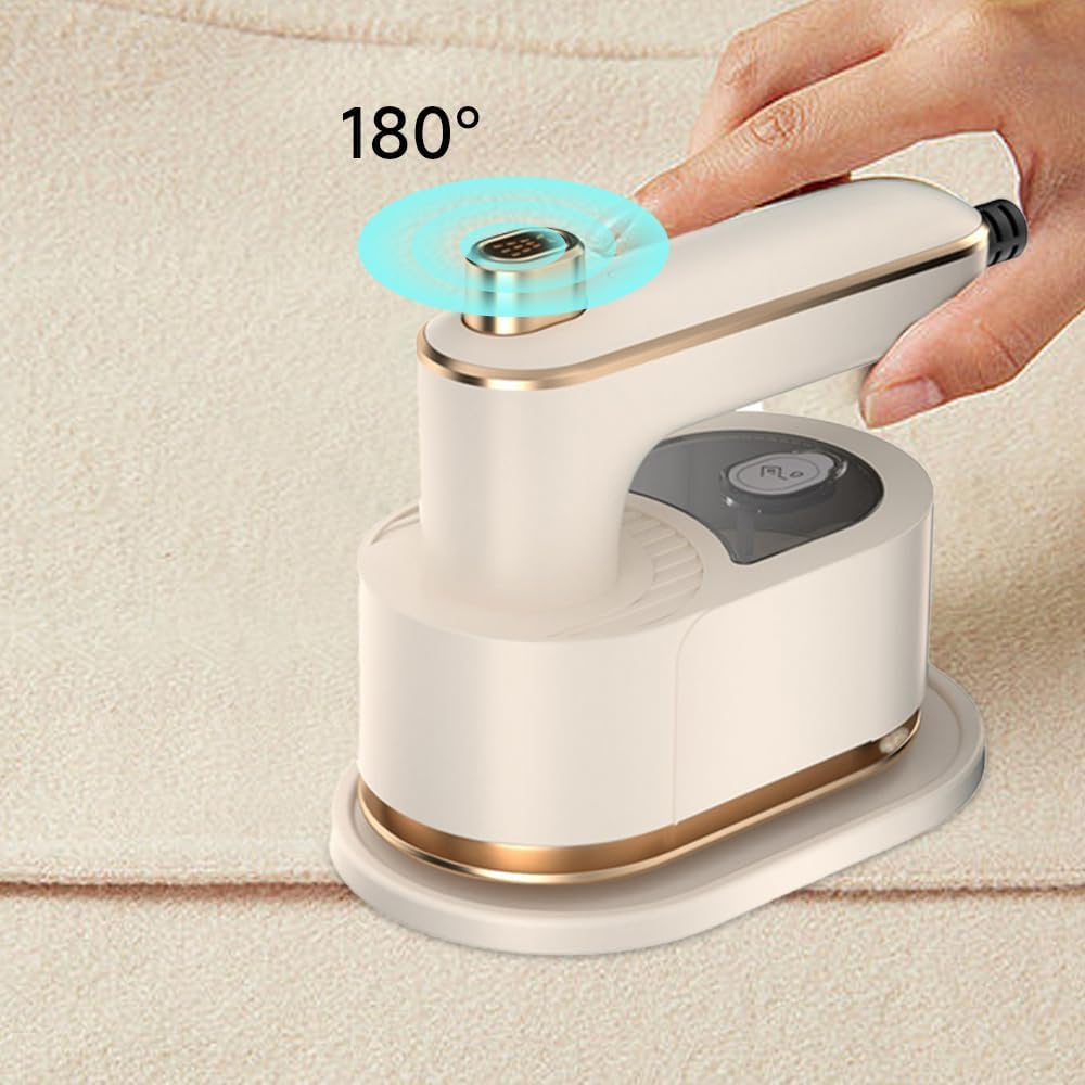 Plancha De Vapor Portátil De Viaje, Mini Vaporizador De Mano con Rotación De 180 Ropa, Acolchado, Costura Y Manualidades. Ideal para El Hogar Y Las Vacaciones. White