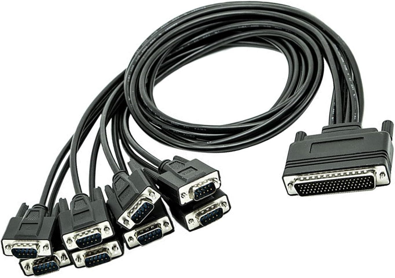 Heavy Duty 8 Channel DB9Pin Serials Port Splitter PCIe to DB78Pin Connectors for Equipment Intensive