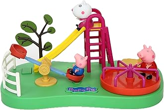 Peppa Pig Peppa's Playground Playset with Sound Effects, Includes 3 Figures, Preschool Toy for Girls & Boys 3 Years and Up, Birthday Toys for Kids