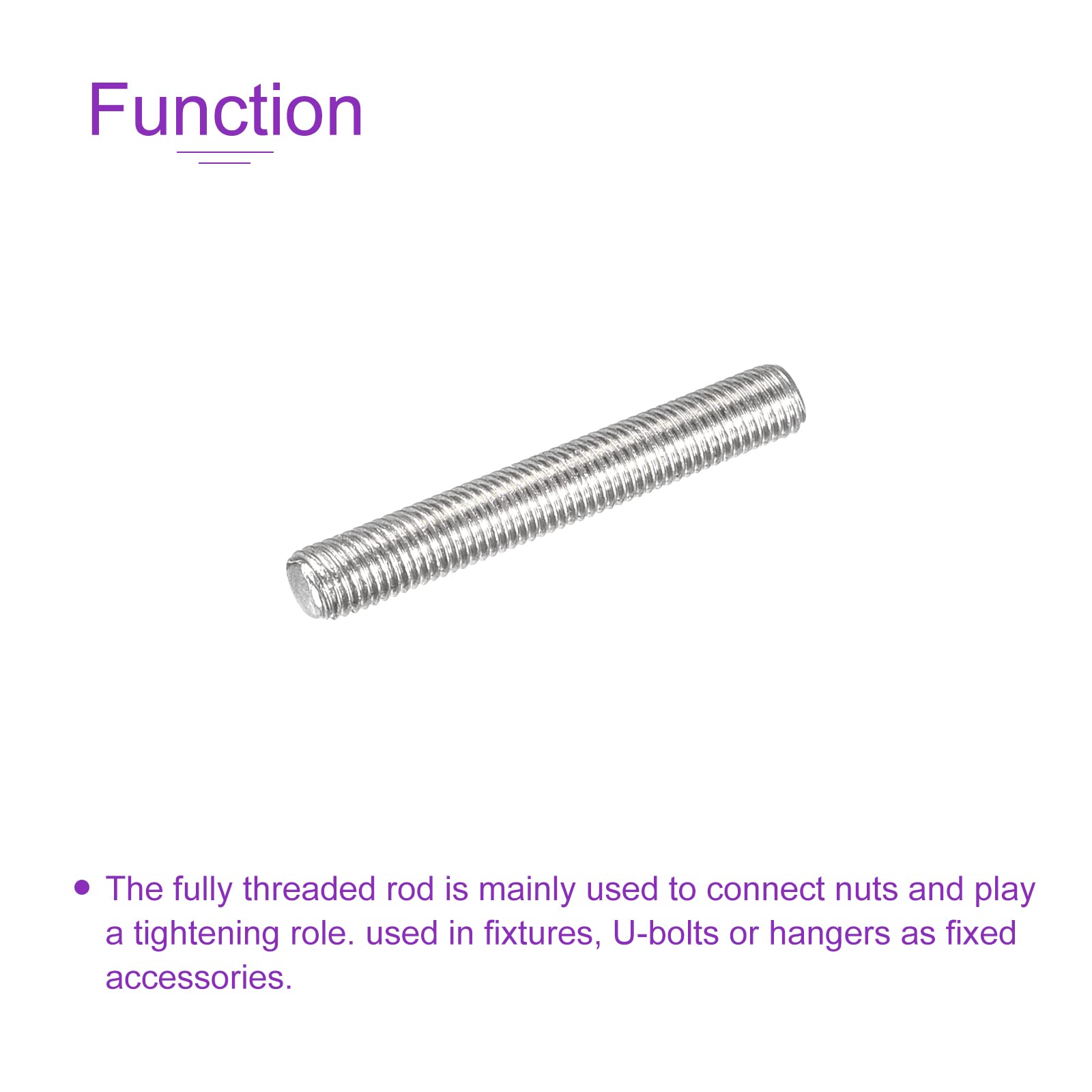 Stainless Steel Threaded Rods - 20 Pack M3 -4