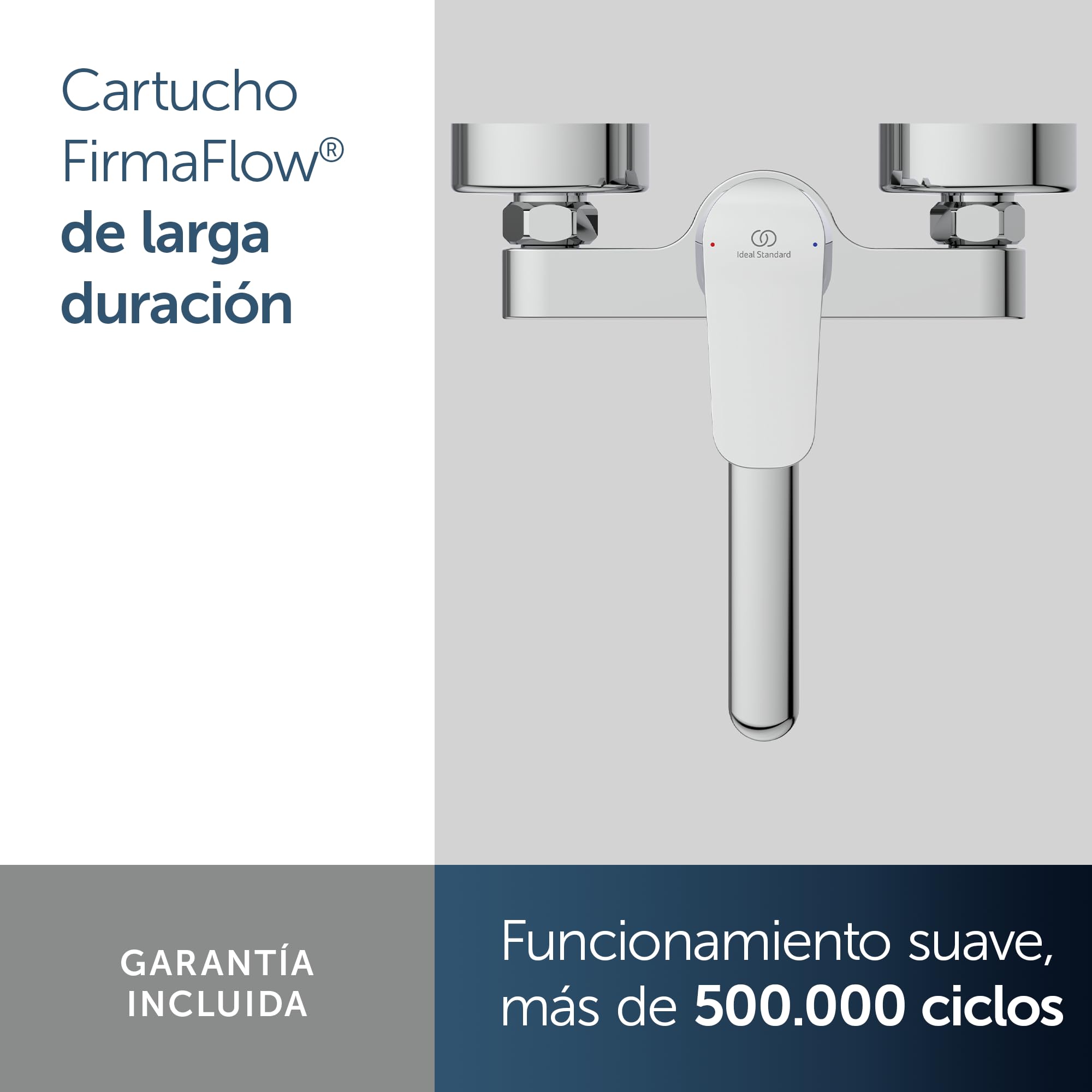 Ideal Standard CeraFlex B1730AA Grifo cocina, brazo de 200 mm, montaje a la pared, caño giratorio, S de conexiones ajustable, diámetro 38 mm, giro 100 grados, cromo