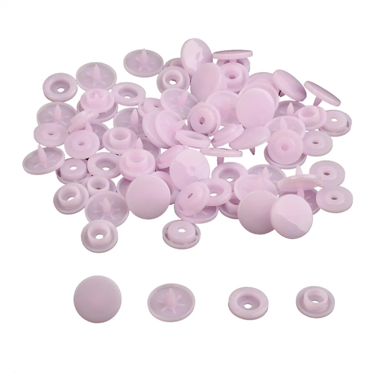 T5 Plastic Snap Buttons 400 Sets Poppers Nylon Kit for Baby Dolls Clothes Sewing Accessories(Purple)