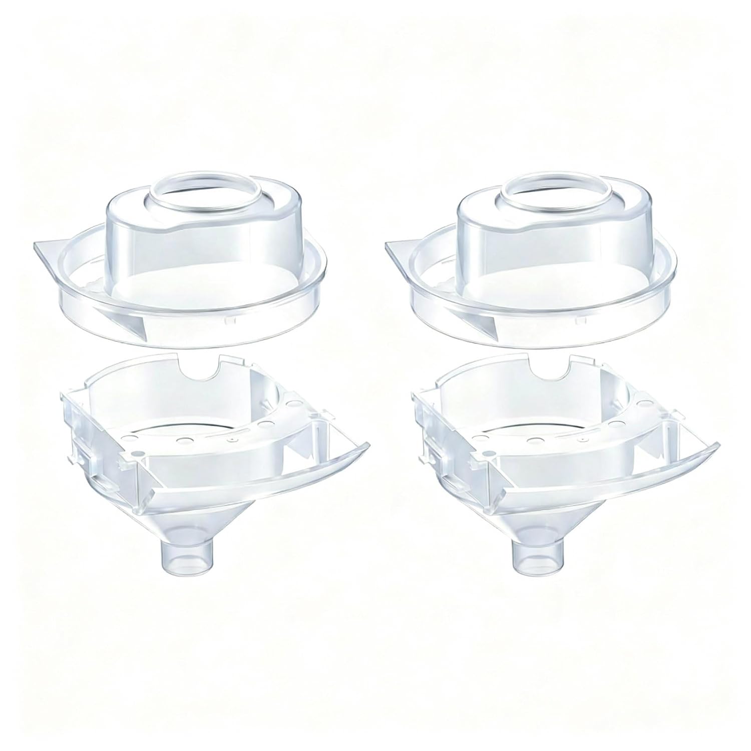 Remerry 2 Sets Replacement Funnel Compatible with Baby Brezza Formula Pro Advanced Replacement Parts Funnel and Cover Compatible with Baby Formula Dispenser, Clear, Easy to Use and Clean