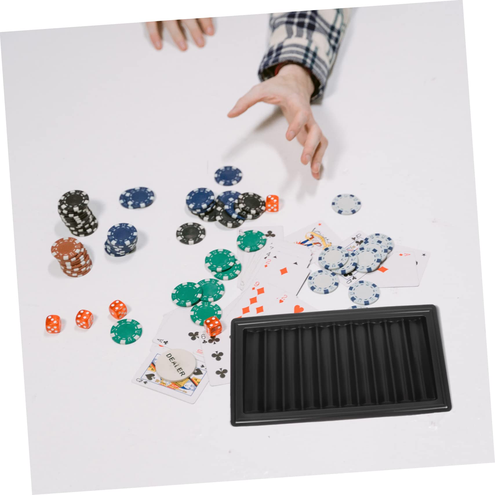 Garneck Chip Tray Für Pokertisch - Praktischer Poker Chip Halter Aus Robustem Plastik - Ideal Zur Aufbewahrung Und Organisation Von Perfekt Für Pokerabende Und Turniere