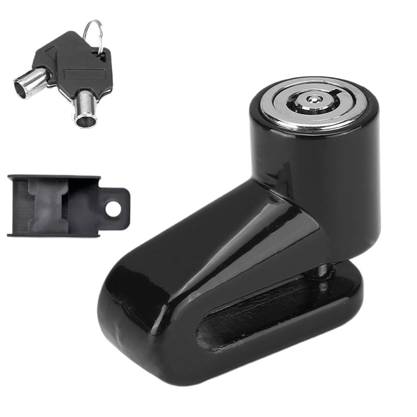 Motorcycle Handlebar Lock 1set Mountain Bike Disc Brake Lock Aluminum Alloy Anti-Theft Security Device Motorbike Lock Security(Black)