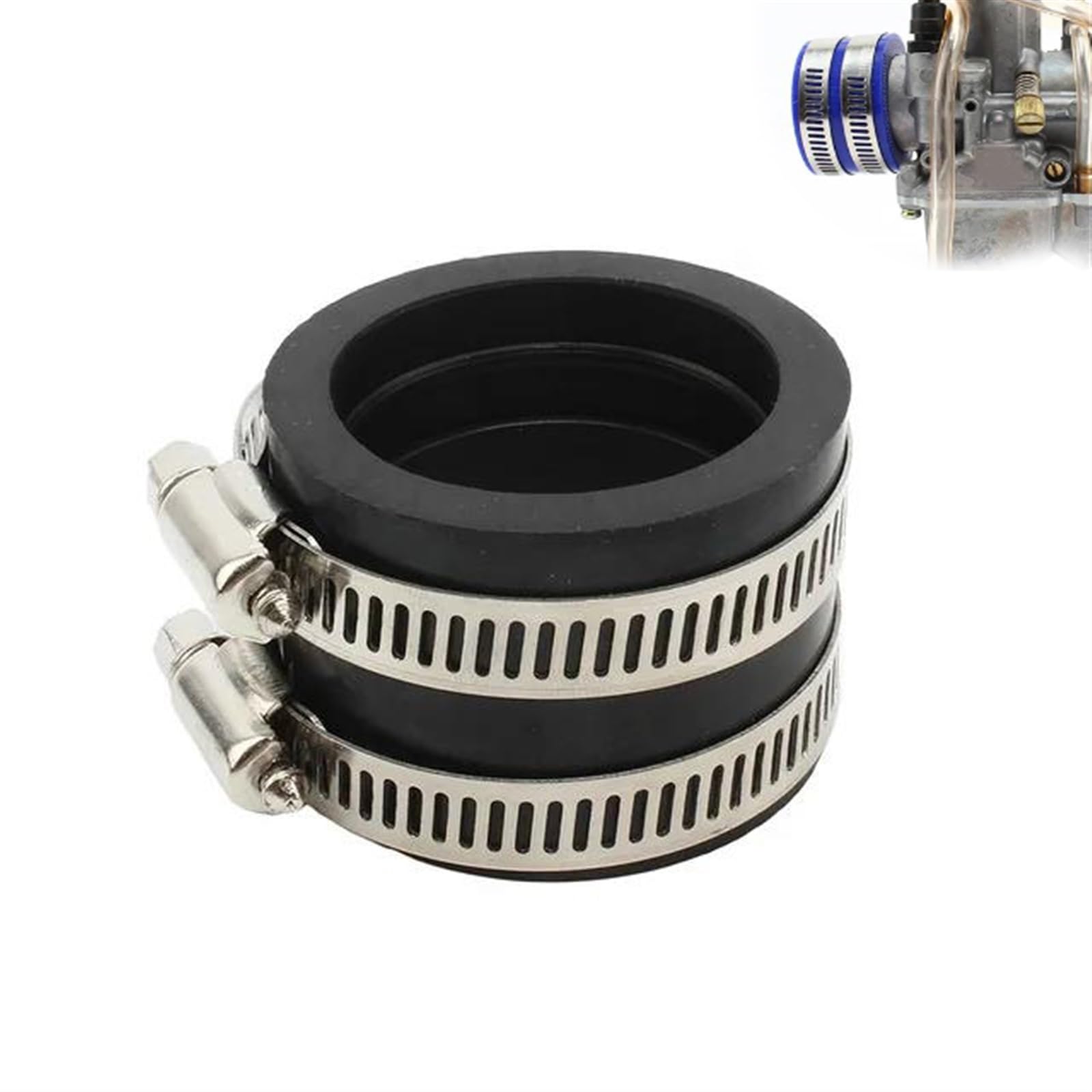 Nsoektpl 45Mm Black Motorcycle Carburetor Rubber Adapter Inlet Intake Pipe 35Mm 40Mm 45Mm For Keihin For Mikuni Oko Koso For Pwk Accessory