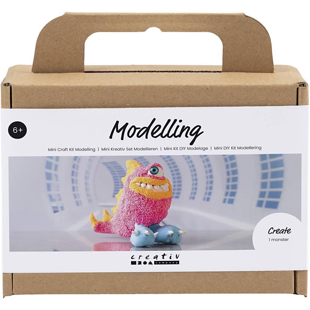 Creativ Mini Craft Kit Modelling - Monster Freddy - neon Pink - 1 Pack