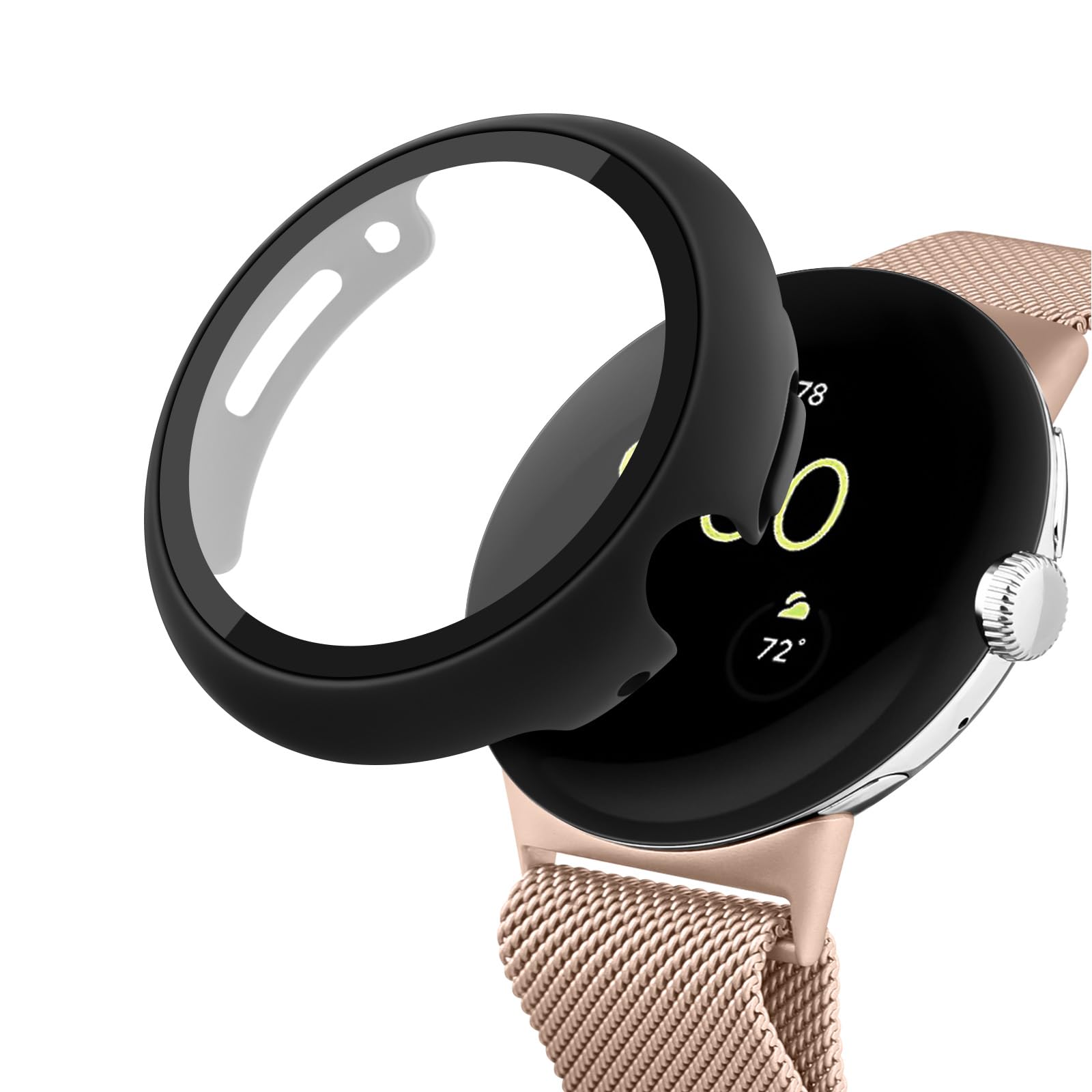 Tobfit PC Case Cover for Google Pixel Watch/Google Pixel Watch 2, Soft Clear Screen Protector Cases, Full Guard Cover, Anti-Scratch and Shockproof Cover for Google Watch (Black) (B0CR3T5JP1) Amazon Price History, Amazon Price Tracker